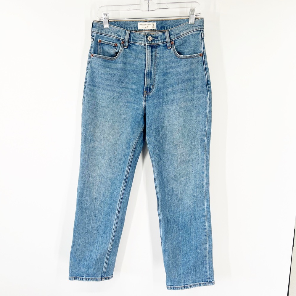 Abercrombie & Fitch The Ankle Straight Jeans Ultra High Rise